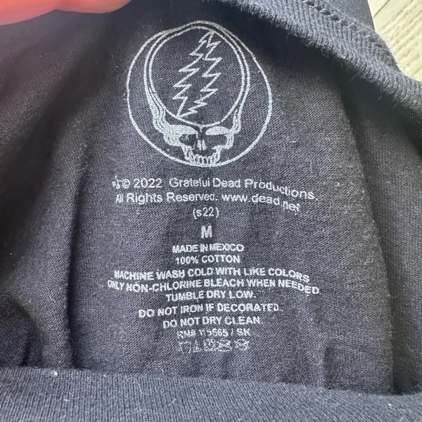 Grateful Dead band short sleeve tee shirt black navy pair‎ small medium graphic - Image 5