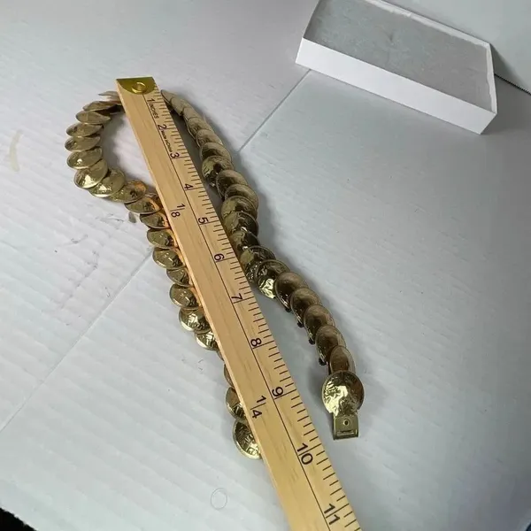VTG coin belt stretch gold colored. - Image 6