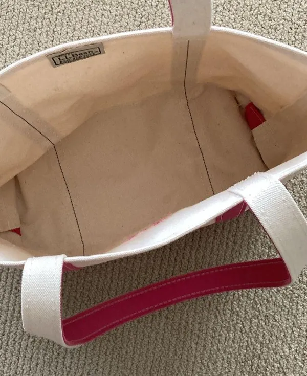 NEW L.L. Bean Boat and Tote Medium Shoulder Bag Long Handles Peony Pink NWOT - Image 3