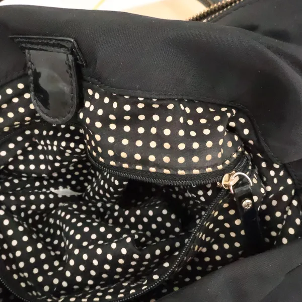 Kate Spade Nylon Satchel Bag Womens Black Crossbody Fold Over Minimalist Travel - Image 6