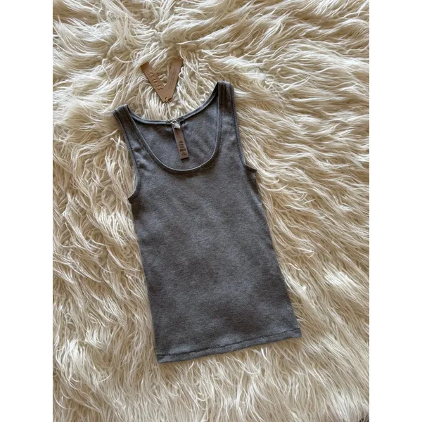 Skims Soft Lounge Tank Top Heather Grey Size XS - Image 4