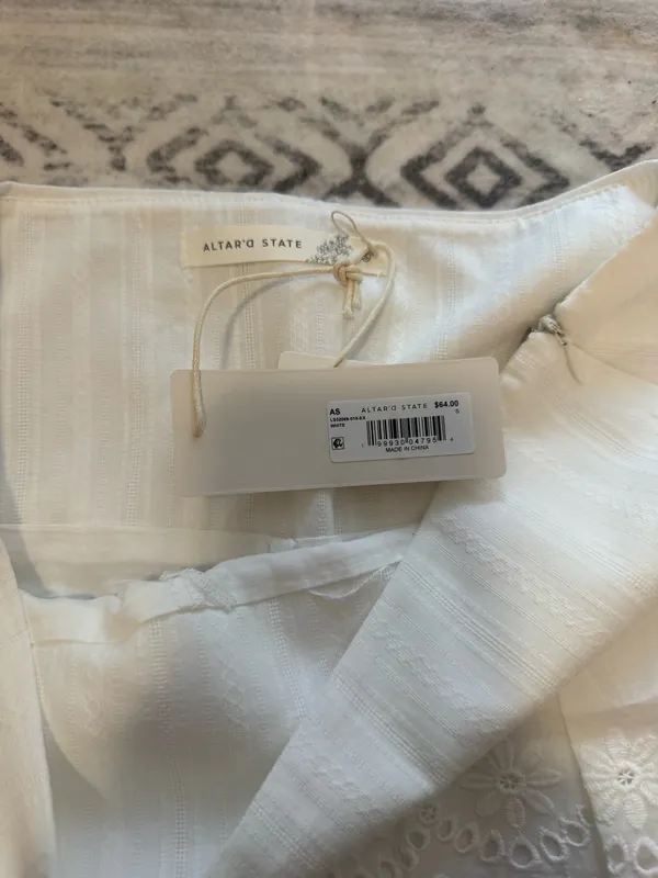 Altar’d state ruffly white mini skort  - Image 4