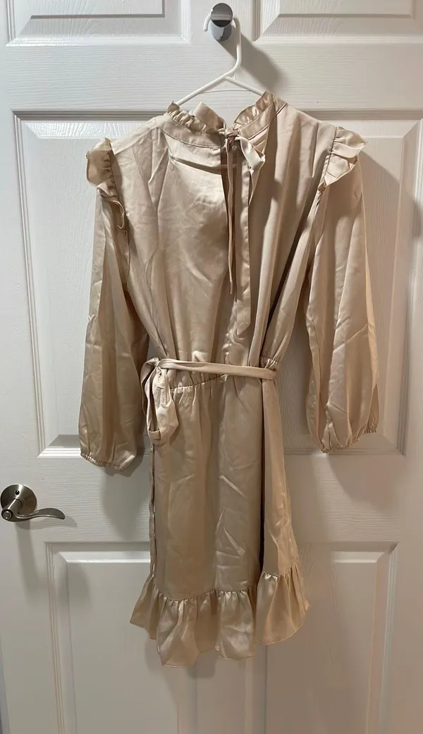NWT Champagne Asymmetrical Dress - Image 5