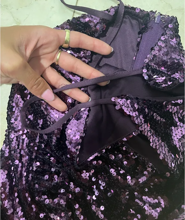 Hot Miami Styles Purple Shimmer Hoco Dress - Image 5