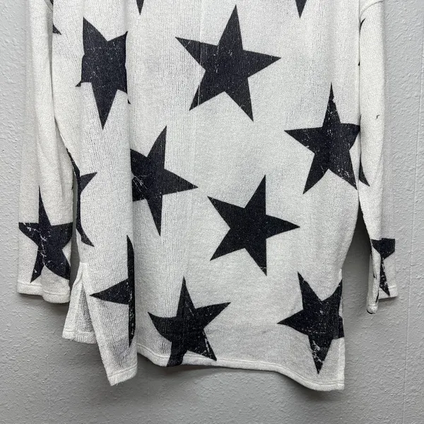 Altar'd State Star Print Knit Sweater Womens Small Stretch Oversized Patriotic - Image 11