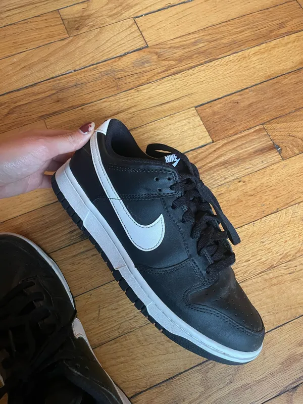 Nike Dunk Llows in a black-and-white colorway. - Image 3