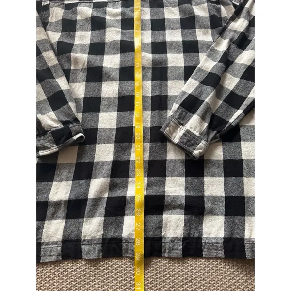 Rails Womens Black Check Long Sleeve Button Blouse Top Flannel‎ Size M - Image 6
