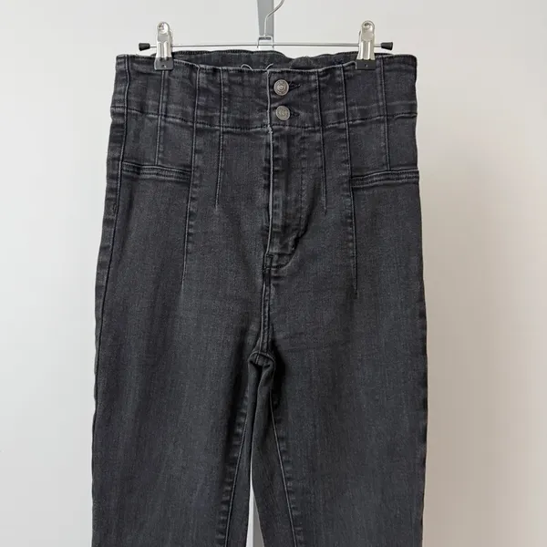 We The Free sz 30 Black High‎ Waisted Flare Jeans Bell Bottom Boho - Image 2