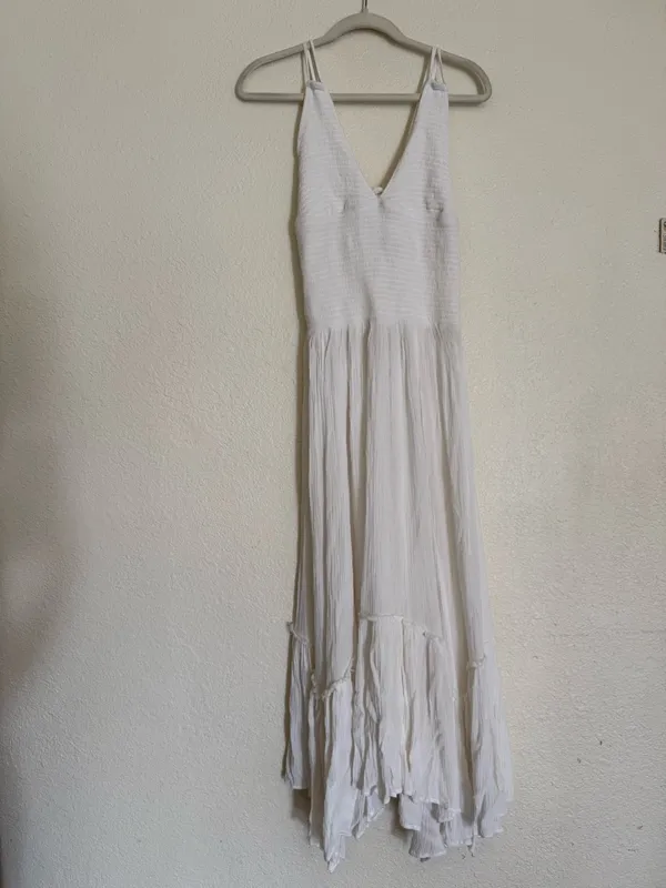 NWOT free people Fun In The Sun Maxi Dress in Ivory - Image 5