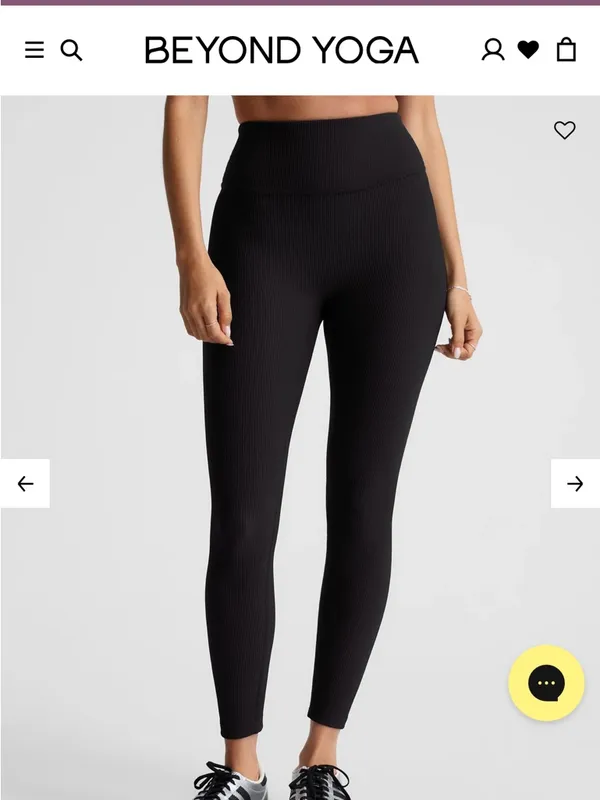 Beyond yoga Impulse Ribbed legging in black - Image 2