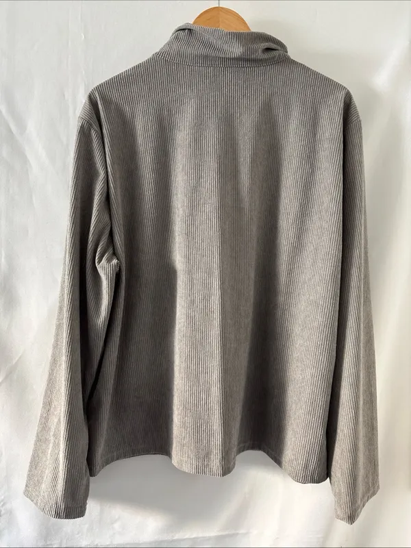 Unbranded Quarter-Zip Ribbed Pullover Sweater - Oversized / Unisex - Image 6