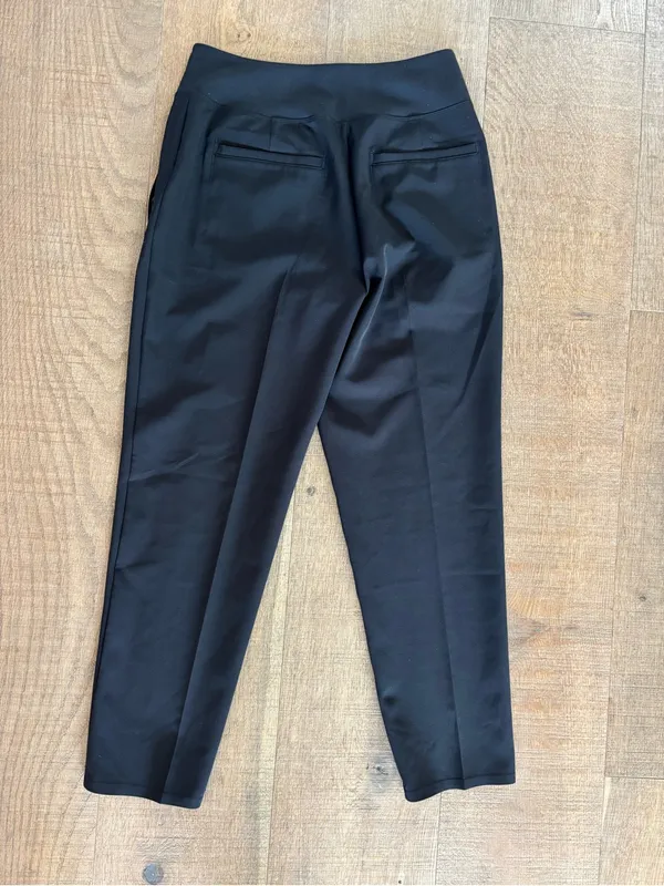 athleta black pleated elastic waist pants - Image 4