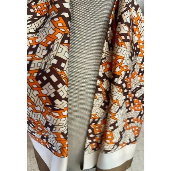 70cmx70cm Square Brown/Orange Scarf - Image 2