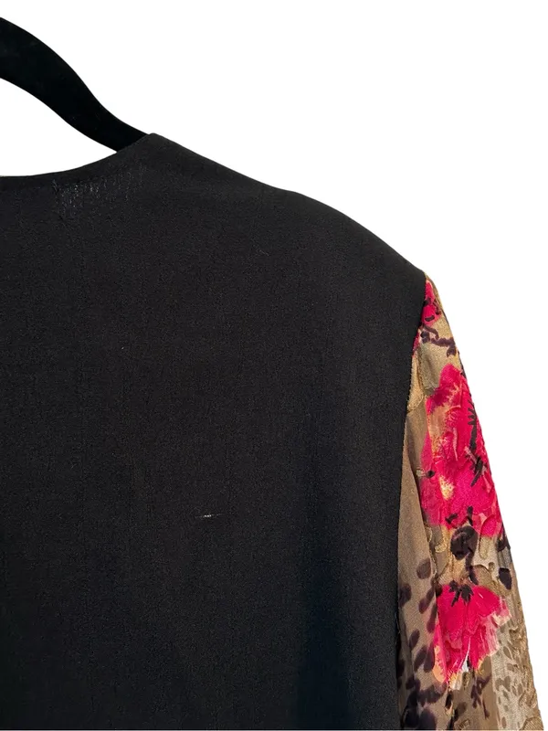Vintage Spencer Alexis Velvet Silk Burnout Embroidered Kimono Whimsygoth Artsy - Image 5