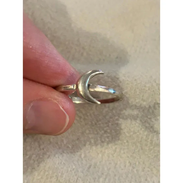 925 sterling silver ring band size 8 lot d8 moon - Image 2