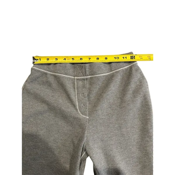 Intimately Free People Womens Thermal Pants Gray High Rise Slim flare Lounge XS - Image 4