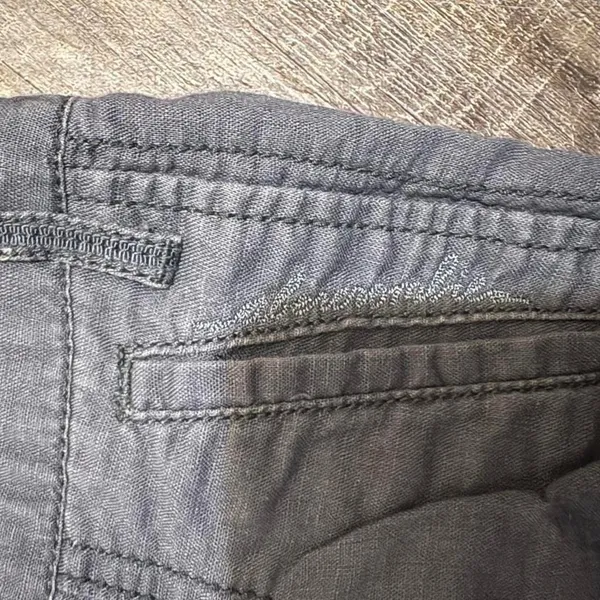 Y2K Abercrombie & Fitch Charcoal Tie Side‎ Utility Shorts Size 14 - Image 2