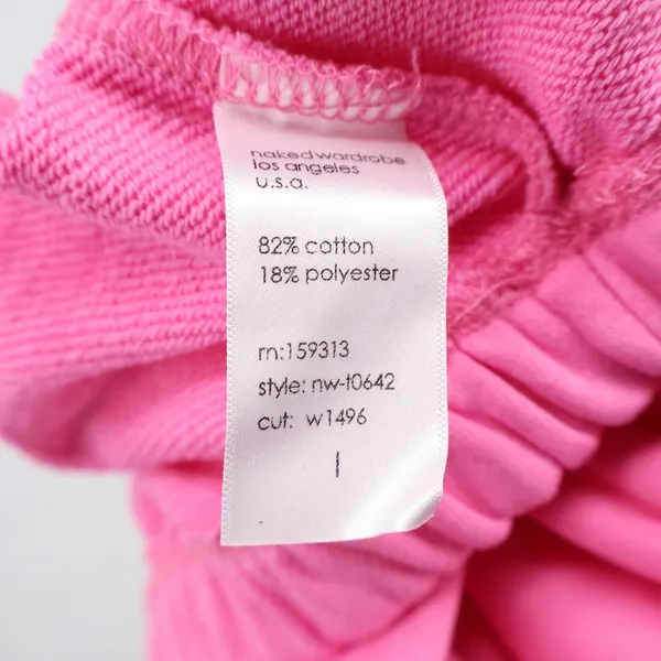 Naked Wardrobe Pink Cropped Funnel Neck Hoodie Sweatshirt Large - Image 5