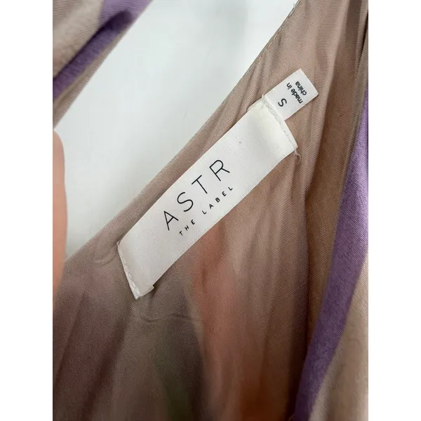 ASTR The Label Midi Dress Womens S Multicolor Striped Slit Boho Party Cocktail - Image 4