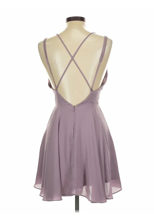 Urban Outfitters Lavender V-Neck Mini Dress - Image 2