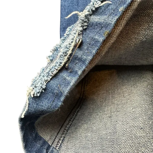 Vintage 70s Faded Glory‎ USA Made Flare Jeans Sz 7 28 | High Rise Roller Denim - Image 8