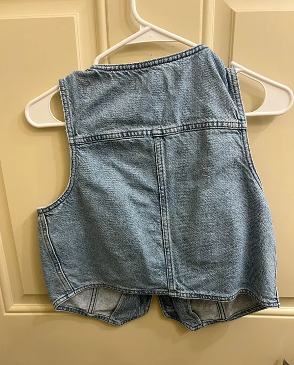 Madewell Katrina Denim Crop Vest Top - Image 3