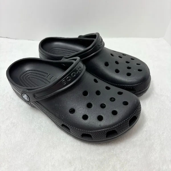 Crocs Classic Clogs Black Mens‎ Size 5Women’s Size 7 - Image 2