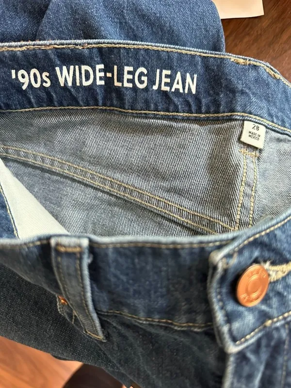 J.Crew High Rise '90s Wide-Leg Jeans Women's 28 Blue Denim Cotton Lyocell - Image 4