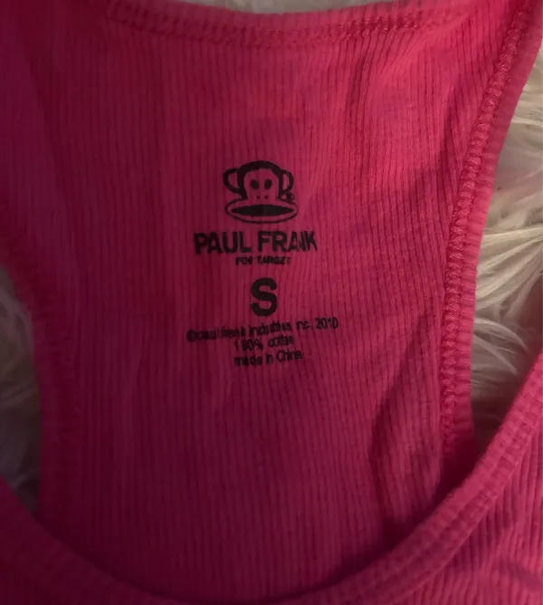 Paul Frank for Target VINTAGE Julius Pajama Set Pink Ribbed Tank & Pants S Cotton - Image 2