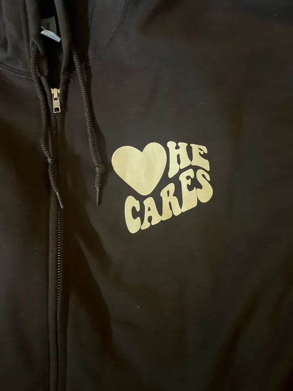 He Would Love First zip up hoodie - Image 3