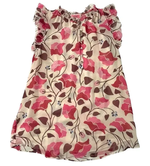 Kate Spade Nouveau Bloom Silk Shell Blouse Medium - Image 2