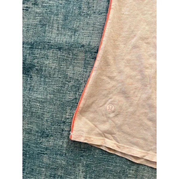 Lululemon Heathered Peach Pink Cool Racerback Tank Top Size 2 - Image 5