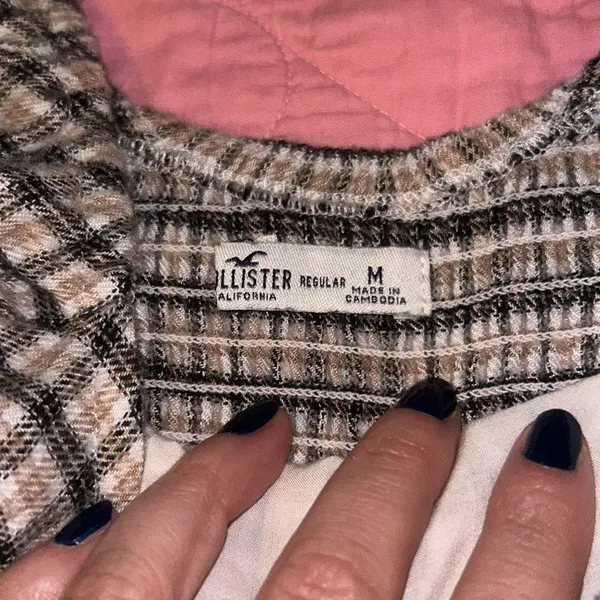 Hollister plaid 3/4 sleeve mini dress - Image 2