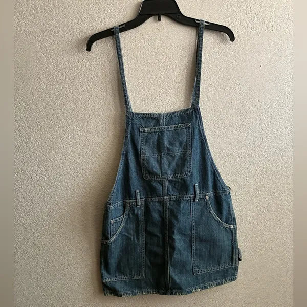We The Free Sunset Love Denim Jumper Skirt Overalls XS - Image 6