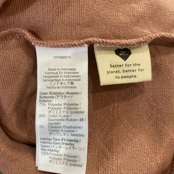 Madewell |‎ (Re) Sourced Quilted Crop Cardigan Sweatshirt In Pink Size XS - Image 8