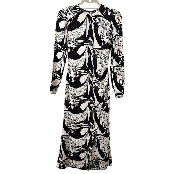 REFORMATION Celeste‎ Mediterranean Print Midi Dress Sz 0 - Image 2