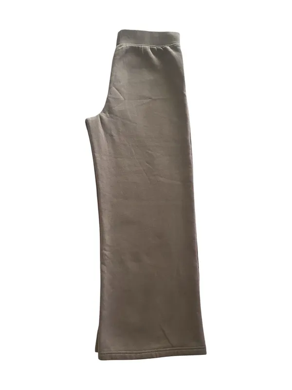 NWOT-GAIAM-WOMENS WIDE LEG SWEAT PANTS-SIZE LG Comfortable wide-leg womens sweatpants in a versatile taupe color. Soft knit fabric with an elastic waistband for easy wear. 53% cotton and 47 polyester Measurements: Waist: side to side 16-20 Rise: 12 inches Inseam: 30 inches - Image 3