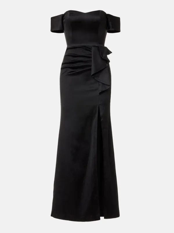Dress The Population Size Large Gabrielle Black Gown M - Image 6