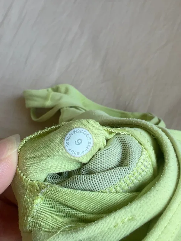 Lululemon Double Strap Sports Bra Light Lime Yellow - Image 3
