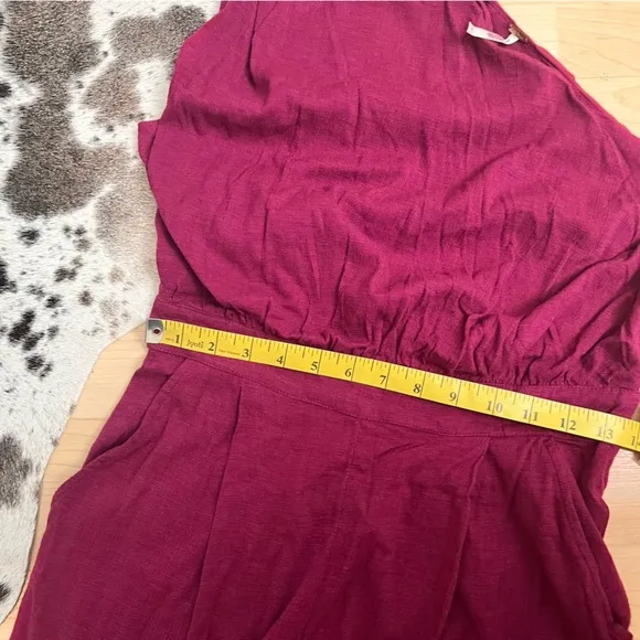 FREE PEOPLE Burgundy Avery One Shoulder Jumpsuit Size‎ 6 NWOT - Image 7