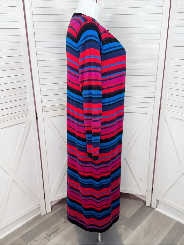 New‎ York & Co Eva Mendes Cecilia Striped Duster Cardigan Sweater Large XL - Image 4