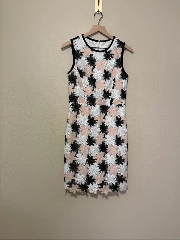 Kate Spade Tiger Lily Blush Flower Lace Dress Size 6 - Image 3