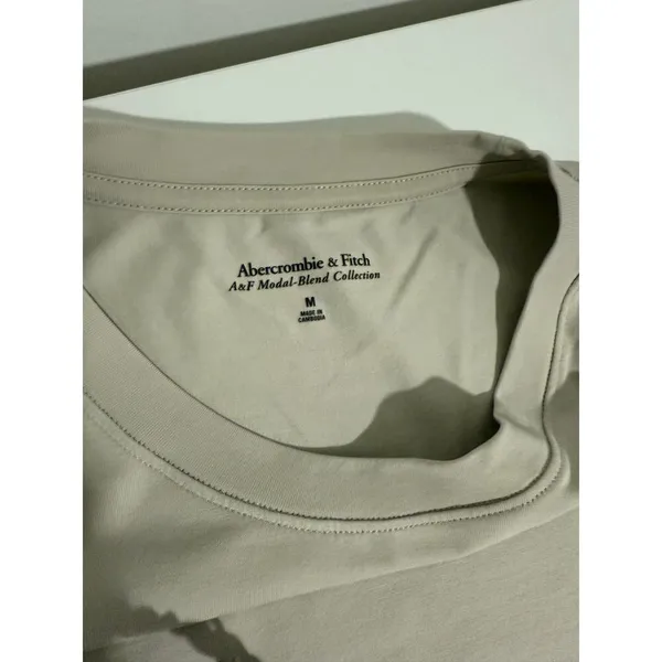 $35 New Abercrombie & Fitch Easy Tee Modal - Taupe - Medium - Image 4