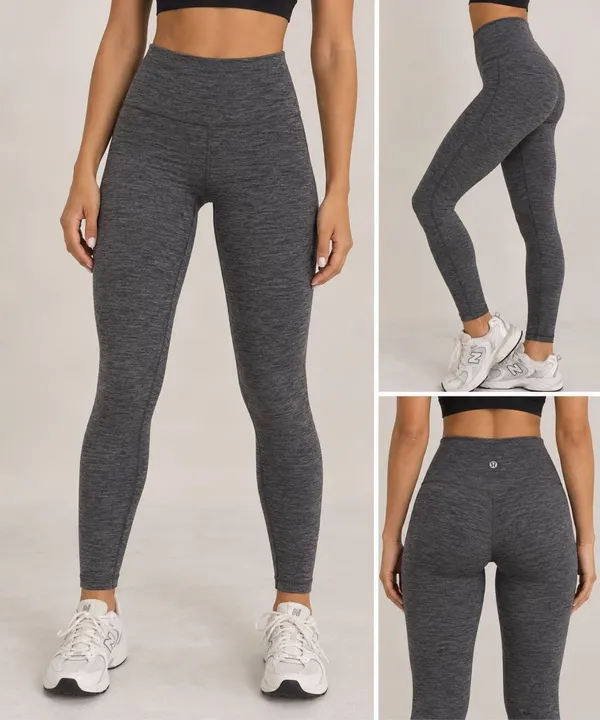 Lululemon Leggings Size 0 Heathered Gray High Rise Full Length Yoga Pants - Image 2