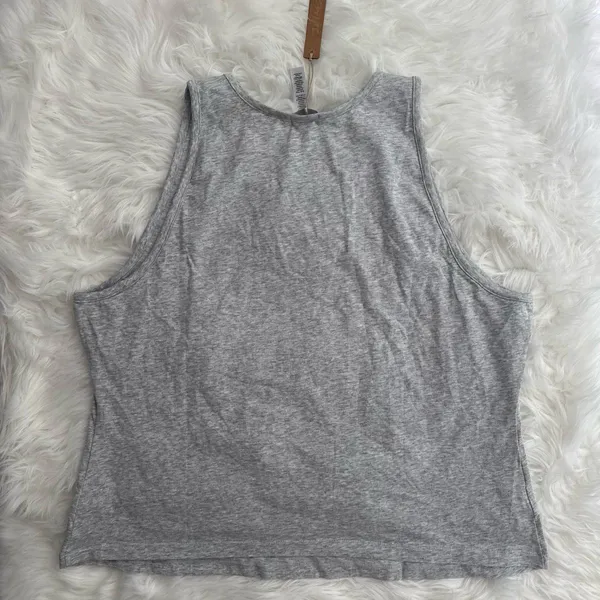 Skims Boyfriend Long Tank Light Heather Grey Size 4X - Image 6