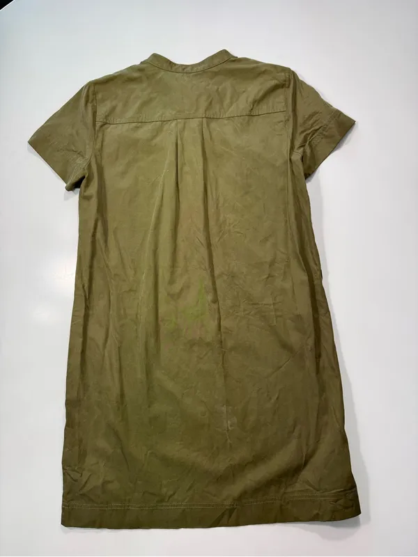 J. Crew Olive Green Short Button-Front Midi Dress - Image 7