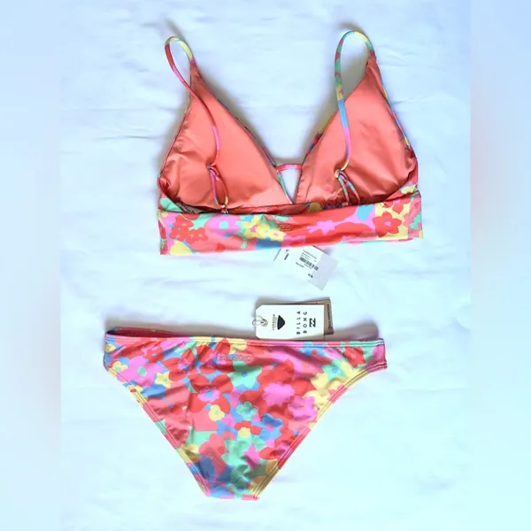 NWT Billabong Coast Is Clear Bikini Set - Multi - L/S - Image 5
