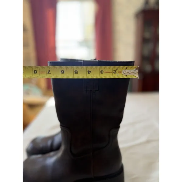 No Boundaries Women's US 9 Brown Faux Leather Mid-Calf Round Toe Zip Lug Boots - Image 4