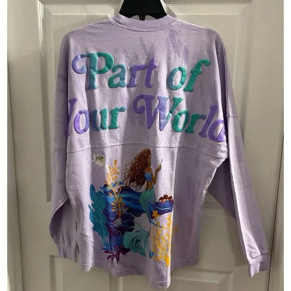 Disney Parks "The Little Mermaid" "Part of Your World" Spirit Jersey Size S NWT - Image 3