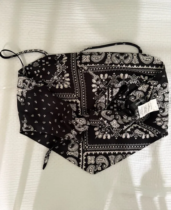 Pattern Bandeau Boutique Top Black - Image 2